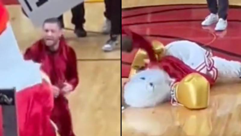 Conor McGregor gets booed after 'ko'ing' basketball mascot