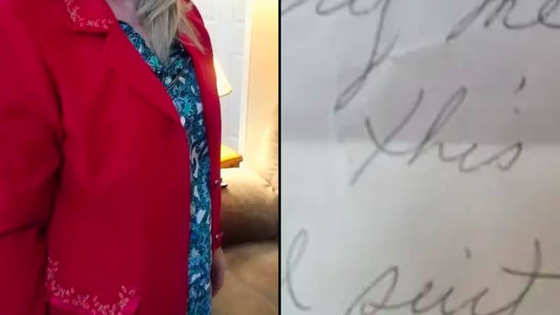 Woman finds disturbing note in pocket of charity shop jacket