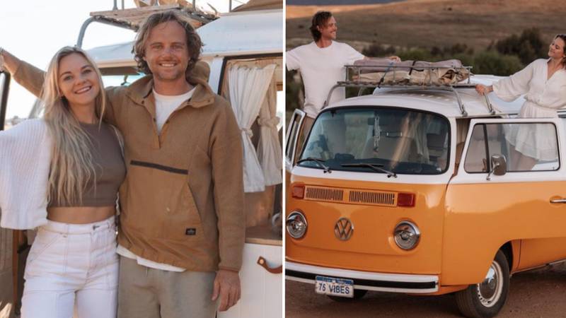 Couple quit their jobs and sell their possessions to swap ‘regular’ city life for tiny van
