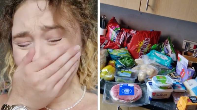 Mum left in tears after stranger pays for her food shop