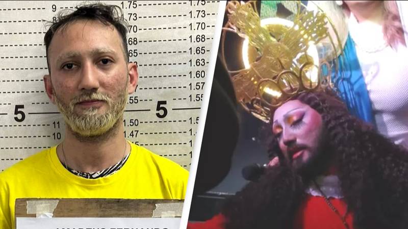 Drag artist arrested and held on bail after performing as Jesus Christ