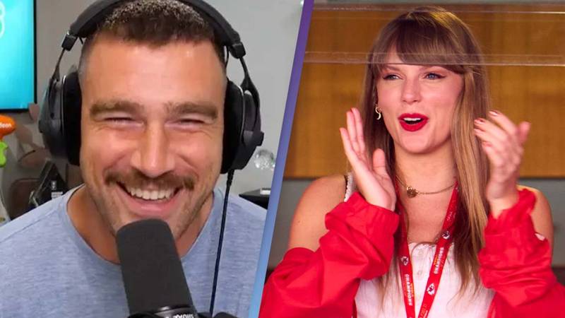 Travis Kelce calls Taylor Swift 'ballsy' for turning up to his game