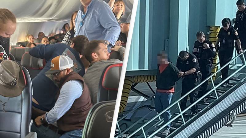 Passengers ‘wrestled’ and duct-taped man mid-flight after he tried to open plane door