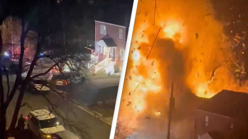 Massive explosion destroys house just as police were trying to serve search warrant
