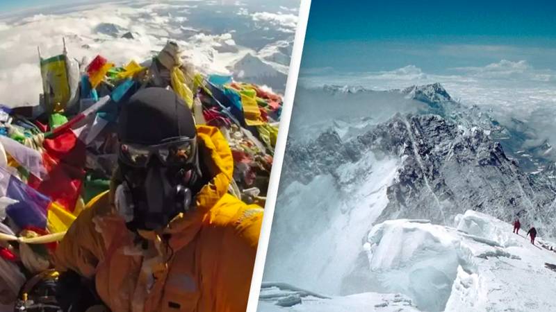 Selfie from top of Mount Everest destroys Flat Earth theory once and for all