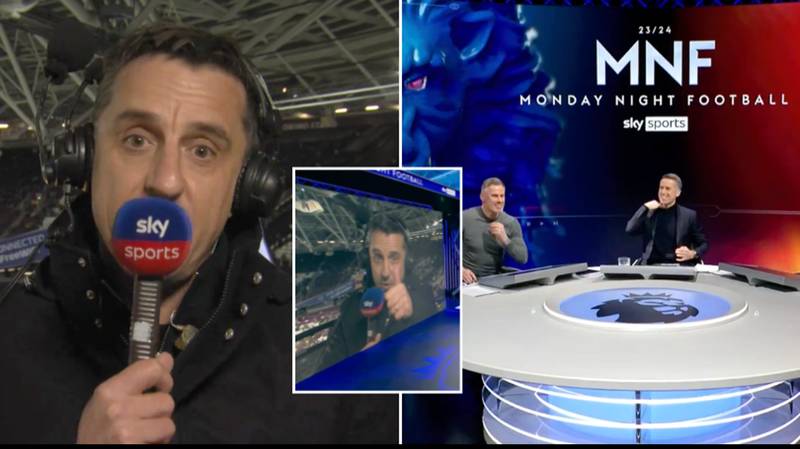 Gary Neville was cut off by Dave Jones mid-rant during iconic Monday Night Football moment