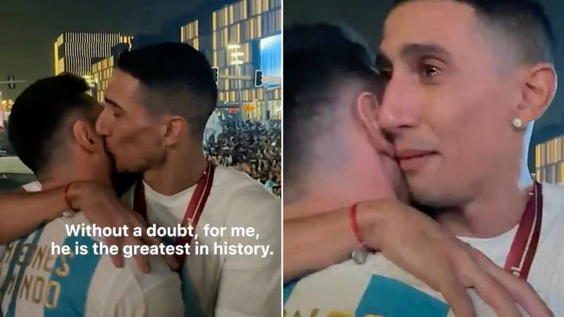 Unseen footage of Lionel Messi and Angel Di Maria heartwarming moment after World Cup win emerges