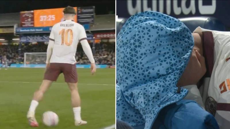 Jack Grealish was visibly emotional after injury forced him off against Luton