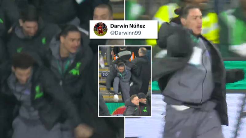 Darwin Nunez reacts to his Carabao Cup celebration amid injury concerns