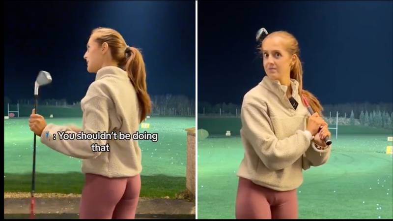 Female pro golfer stunned after person 'mansplains' how to hit the ball at driving range