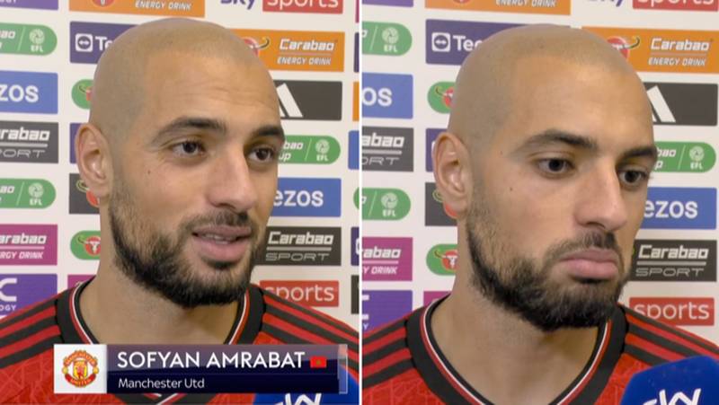 Sofyan Amrabat gives incredible interview after first Man Utd start, it's the definition of 'aura'