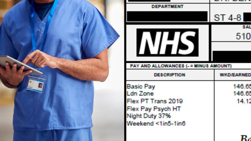Junior doctor shares payslip breaking down exactly how much he earns