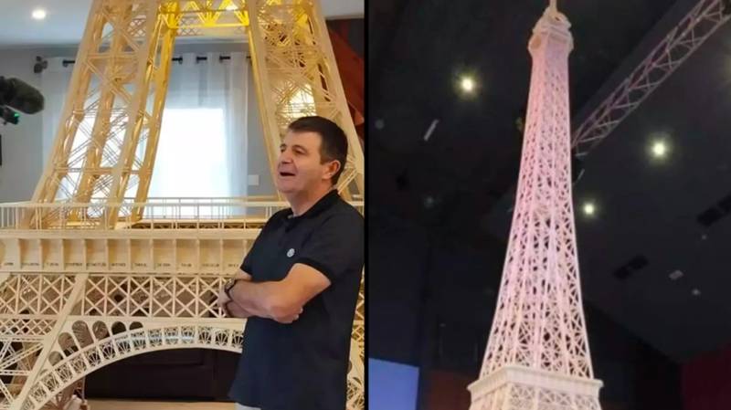 Man spends eight years making 23ft Eiffel Tower with matchsticks only for Guinness World Record entry to be rejected