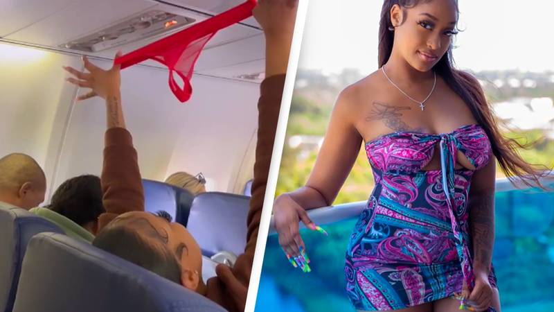 'Out Of Control' Model Shamed For Fan-Drying Thong During Flight