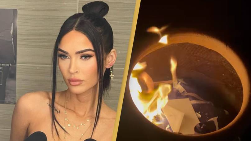 Megan Fox posted a video of an envelope being burned in a fire pit that gave rise to breakup rumors