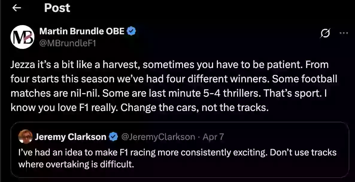 Jeremy Clarkson and Martin Brundle in social media row after ...