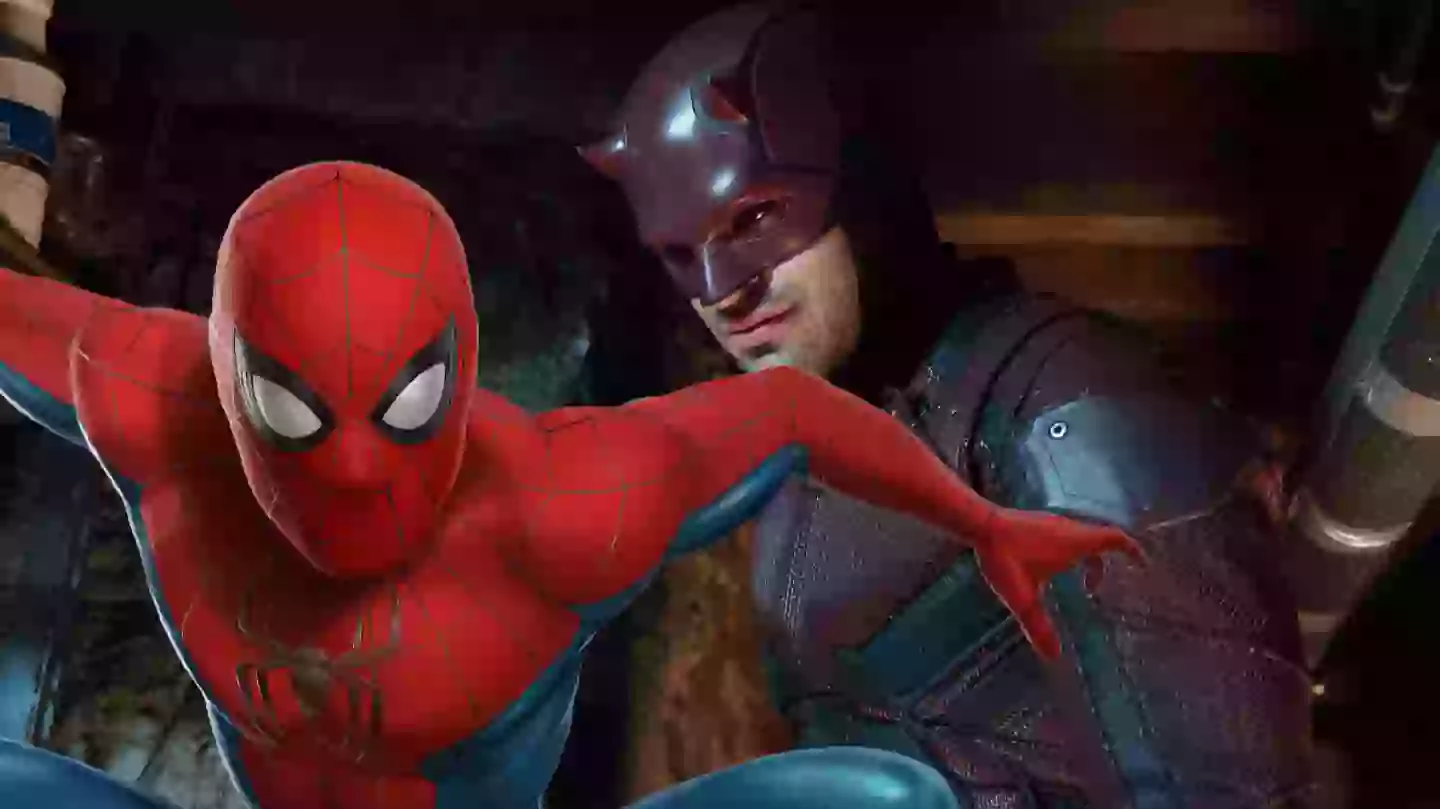 Daredevil Ropehands MCU fans lose it as Spider-Man and Daredevil finally throw hands ...