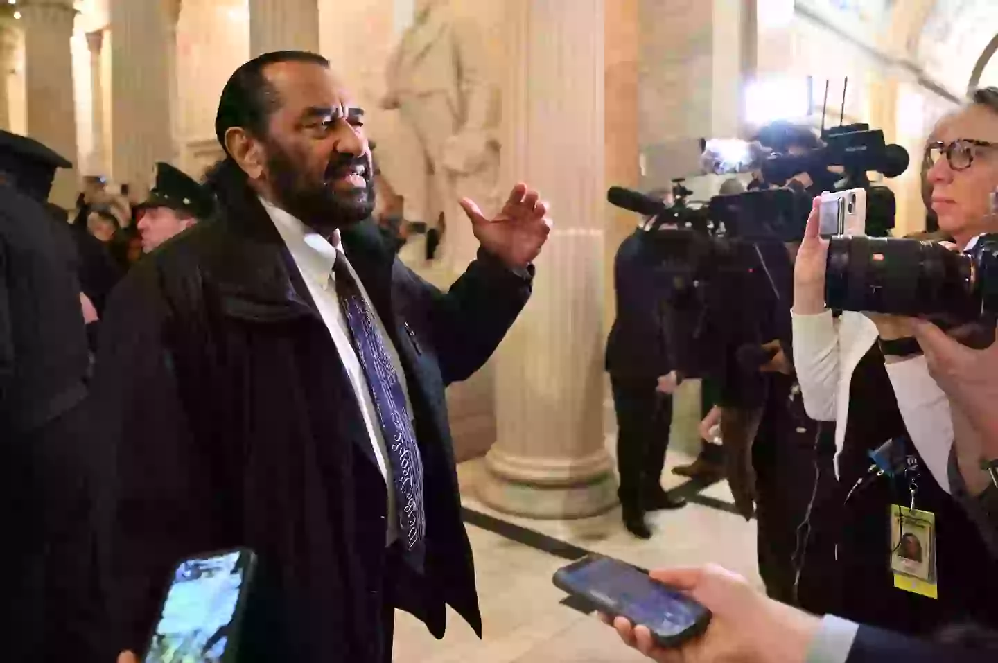 Al Green spoke to the press about his removal (ROBERTO SCHMIDT / AFP) (Photo by ROBERTO SCHMIDT/AFP via Getty Images)