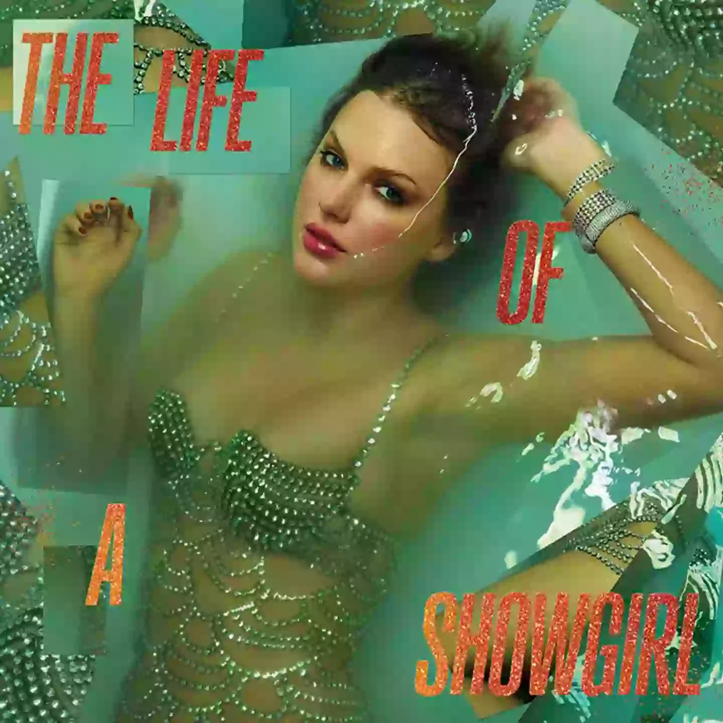 Taylor's dressed as a Las Vegas-style showgirl in the album cover art (Mert Alas & Marcus Piggott)