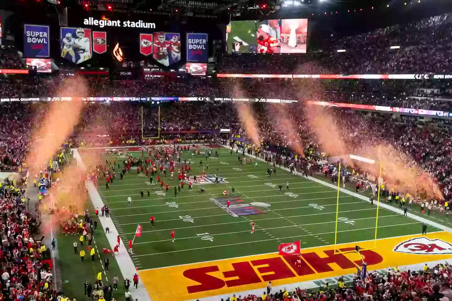 The NFL has chosen to remove the 'End Racism' banners from the Super Bowl end zones (Nick Tre. Smith/Icon Sportswire via Getty Images)