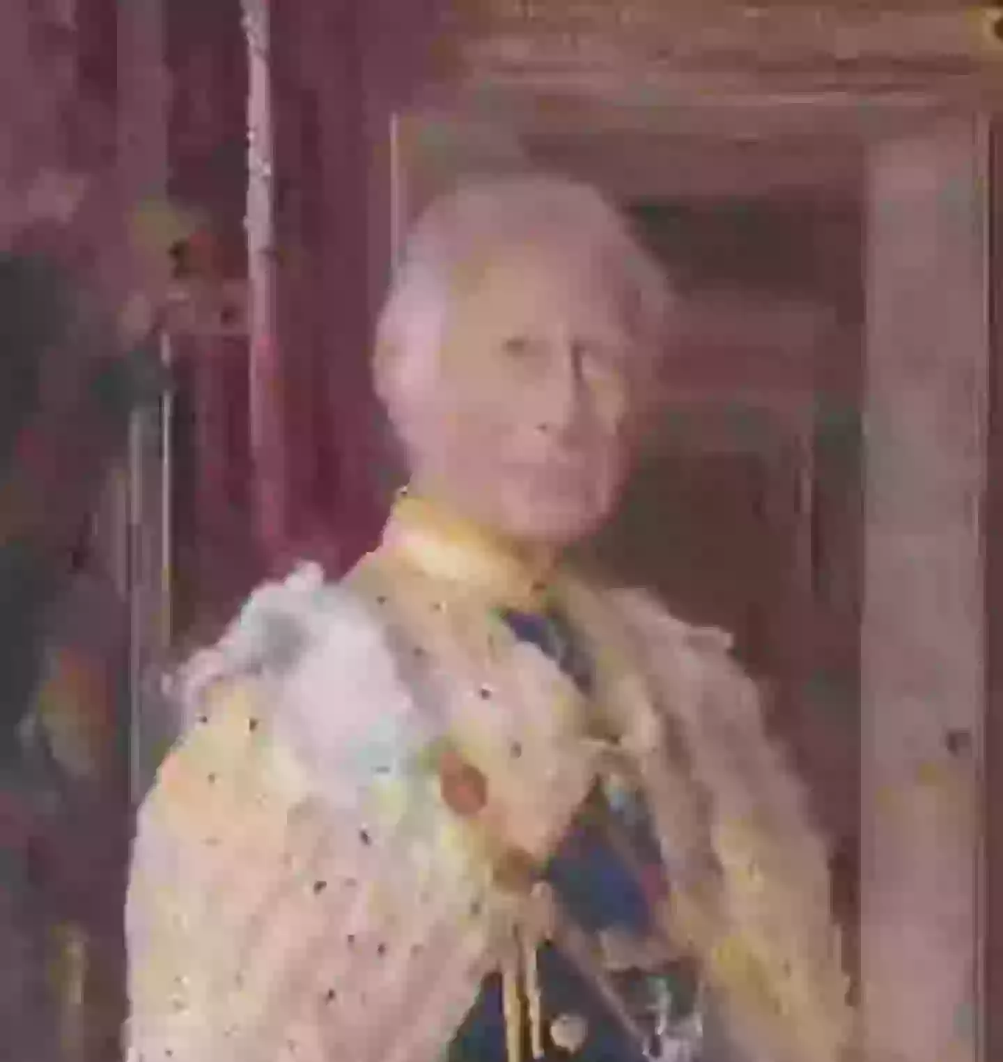 Some royal fans were convinced the monarch had a white lacy brassiere draped over his shoulder (PA)