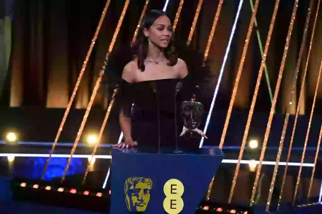 Zoe Saldaña won Best Supporting Actress for her role in Emilia Perez at the BAFTAs (Stuart Wilson/BAFTA / Contributor / Getty Images)
