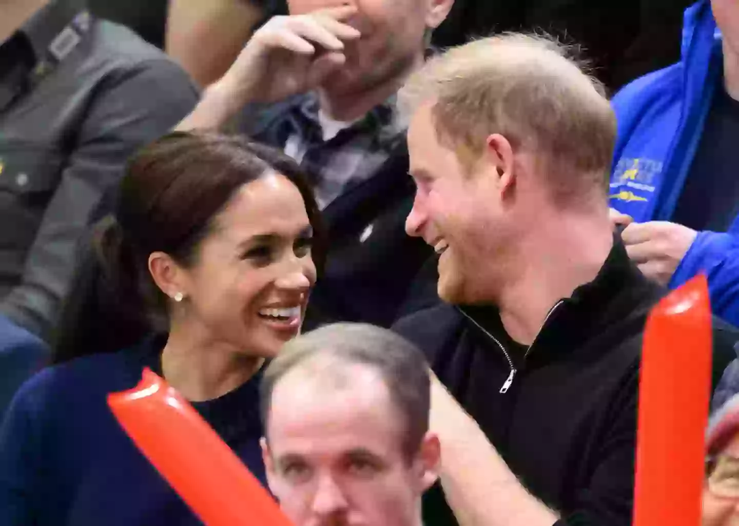 The couple put on an affectionate display at the games. (Karwai Tang/WireImage via Getty)