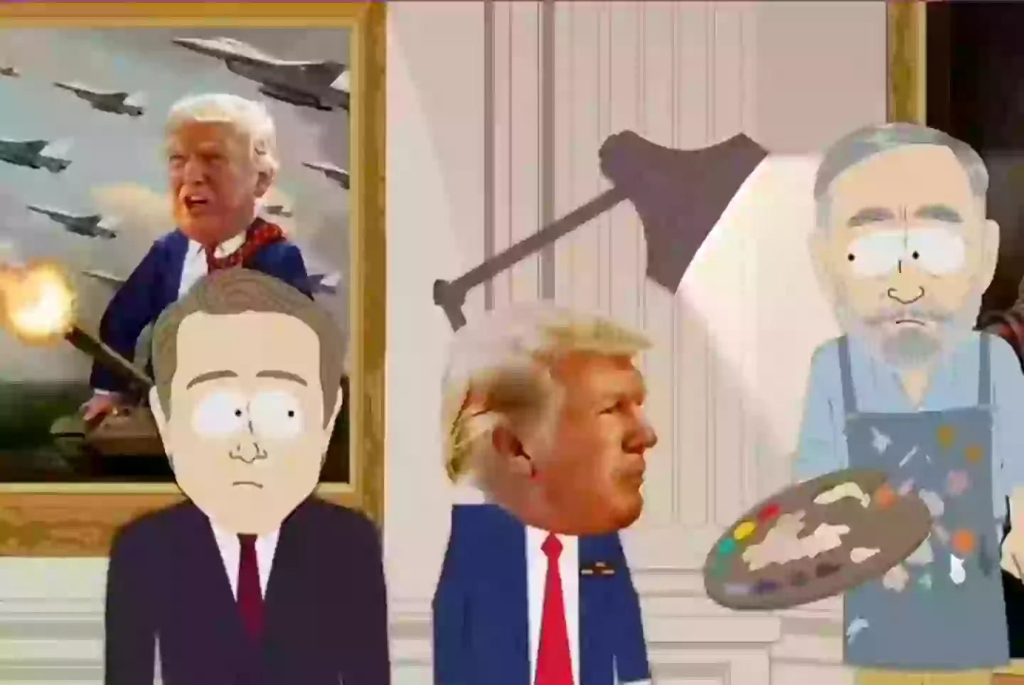 The episode takes aim at Trump in a multitude of different ways (Comedy Central)