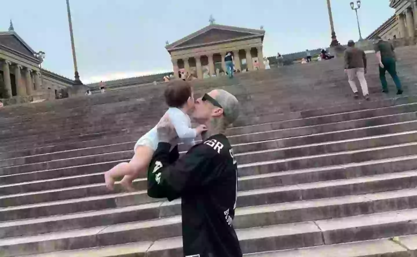 Rocky's face has been kept hidden by his parents (Instagram/@kourtneykardash)