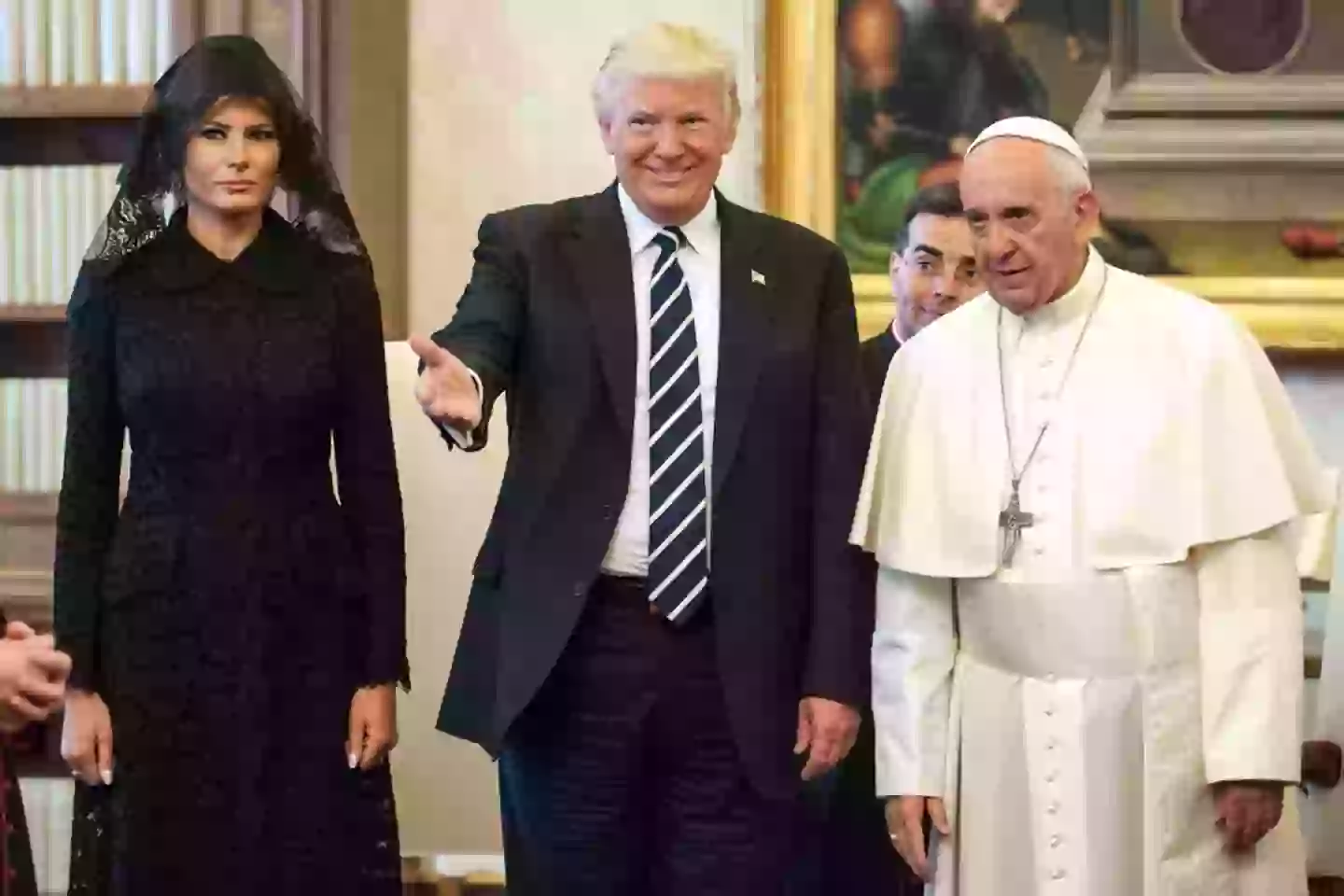 Trump was pictured with Pope Francis, but a video has gone viral (Vatican Pool/Getty Images)