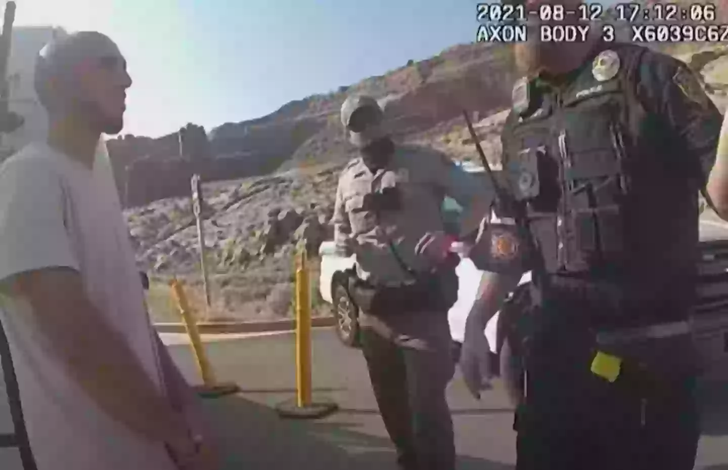 Gabby and Brian were confronted by police shortly before he killed her (Utah Police)