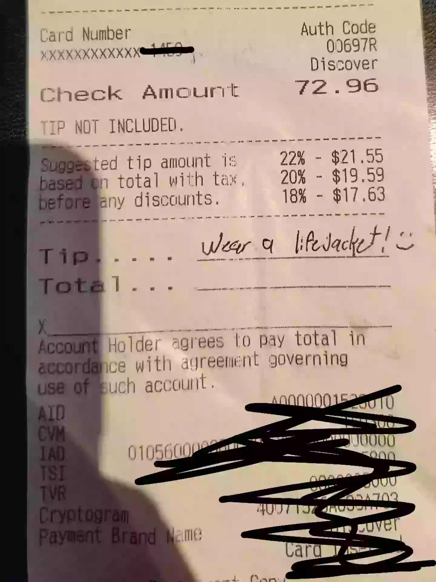 The waitress thought the comment was a joke at first glance (Reddit/@wrong_confection331)