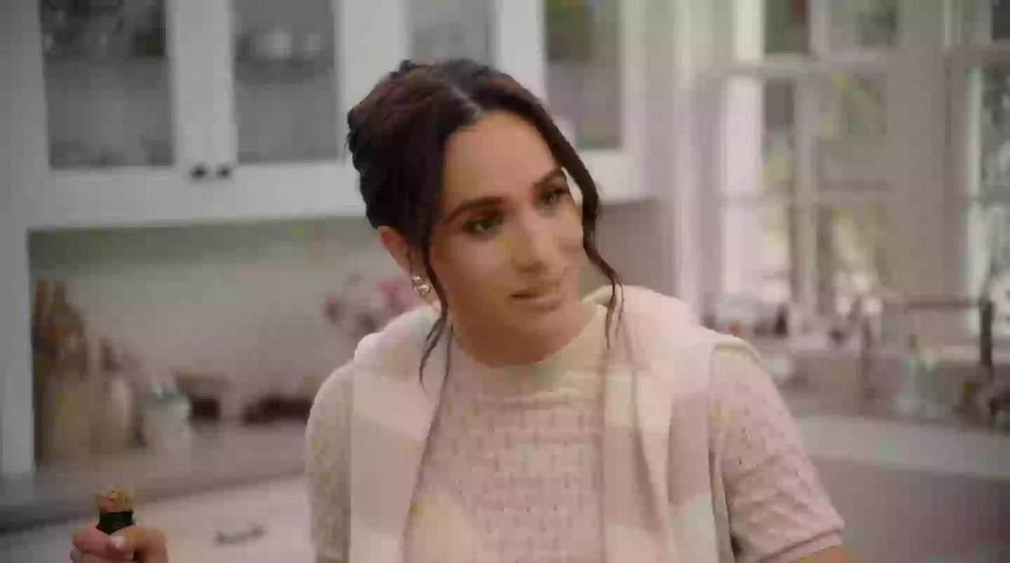 Meghan corrected her guest when she referred to her as 'Markle' instead of 'Sussex' (Netflix)
