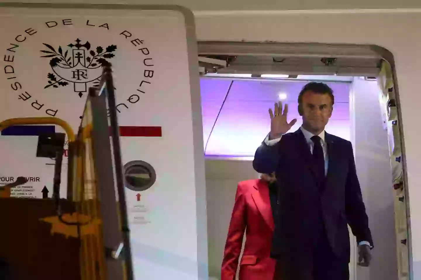 French president, Emmanuel Macron, and his wife, Brigitte, have gone viral after she allegedly 'slapped' him (LUDOVIC MARIN/AFP via Getty Images)
