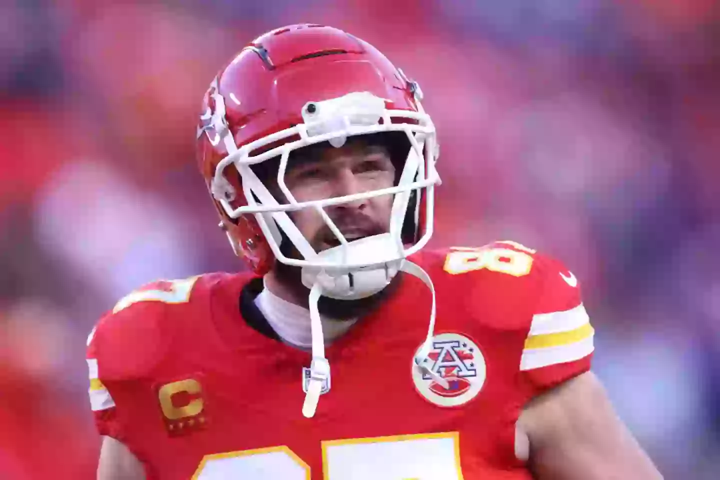 Travis assured fans both he and Coach Reid discussed the incident and 'chuckled' about it afterwards (Jamie Squire / Staff / Getty Images)