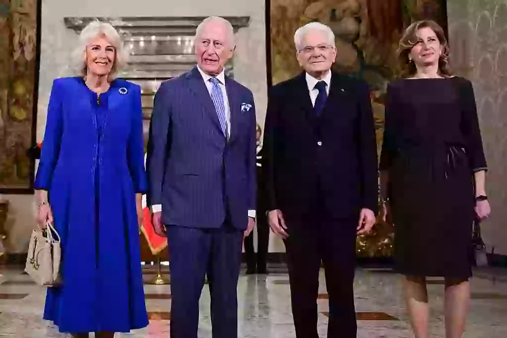 Charles met with President Mattarella (VICTORIA JONES/POOL/AFP via Getty Images)