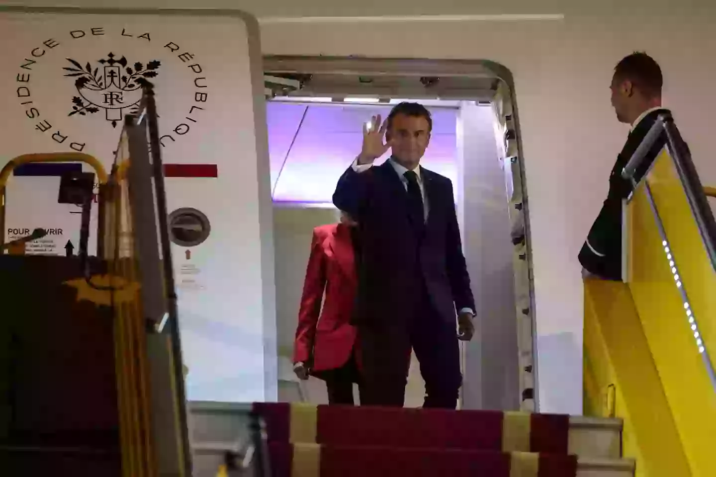 The blink-and-you-miss it moment was spotted by fans (LUDOVIC MARIN/AFP via Getty Images)