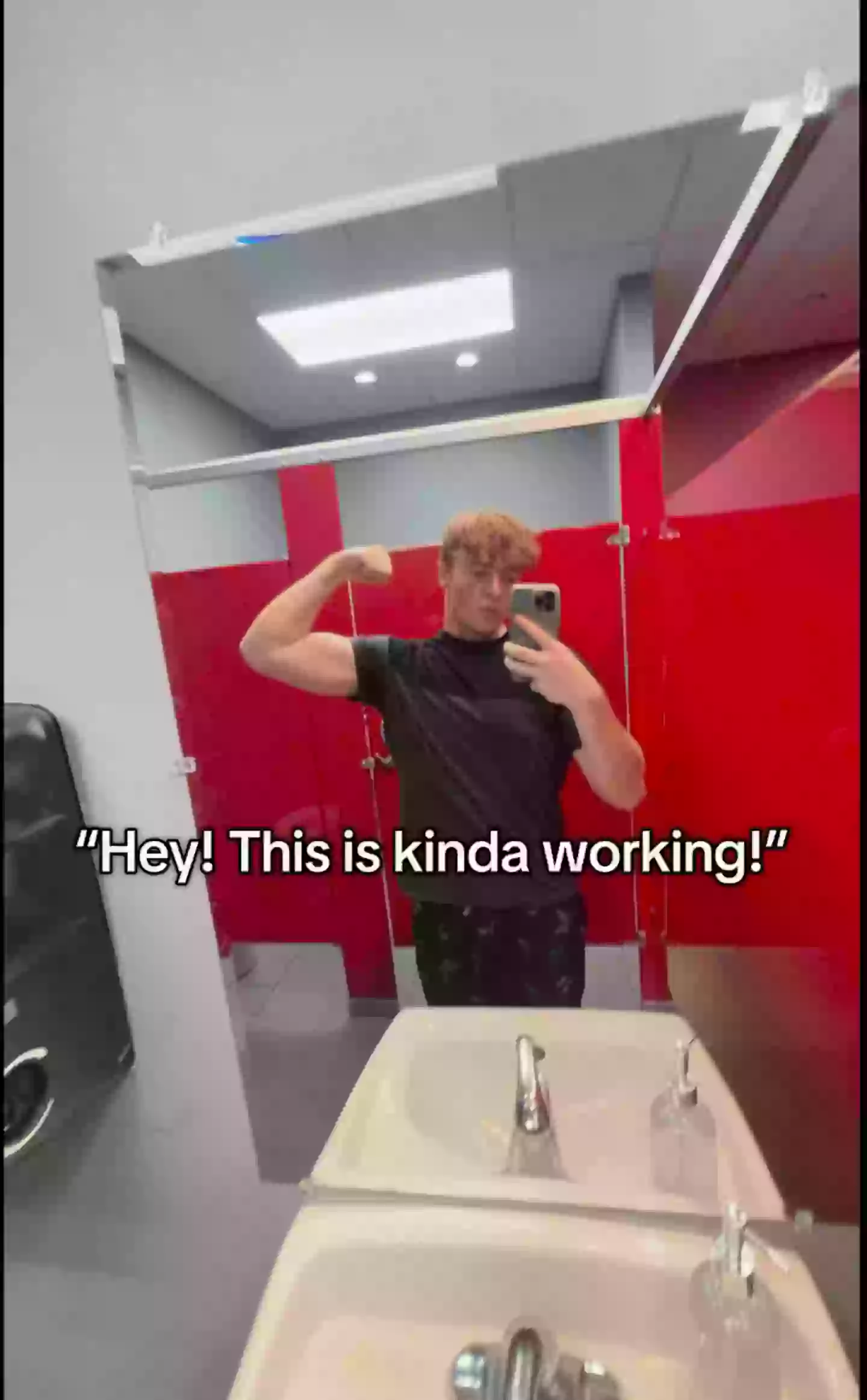 After watching what he ate, Larcom decided to progress to the gym (Instagram/@trevorlarcom)