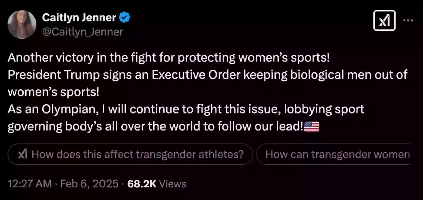 Jenner pledged her support to Trump (X/@caitlynjenner)