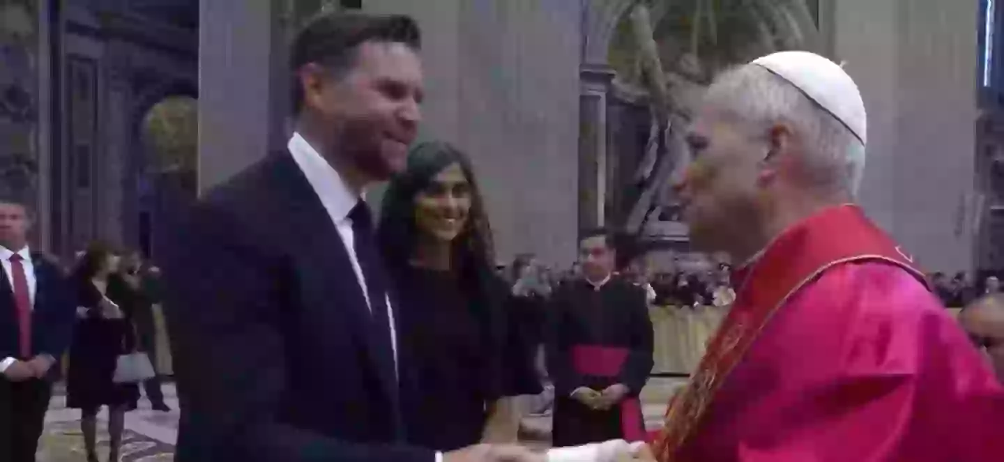 Protocol requires guests to kiss the papal ring (Vatican Media)