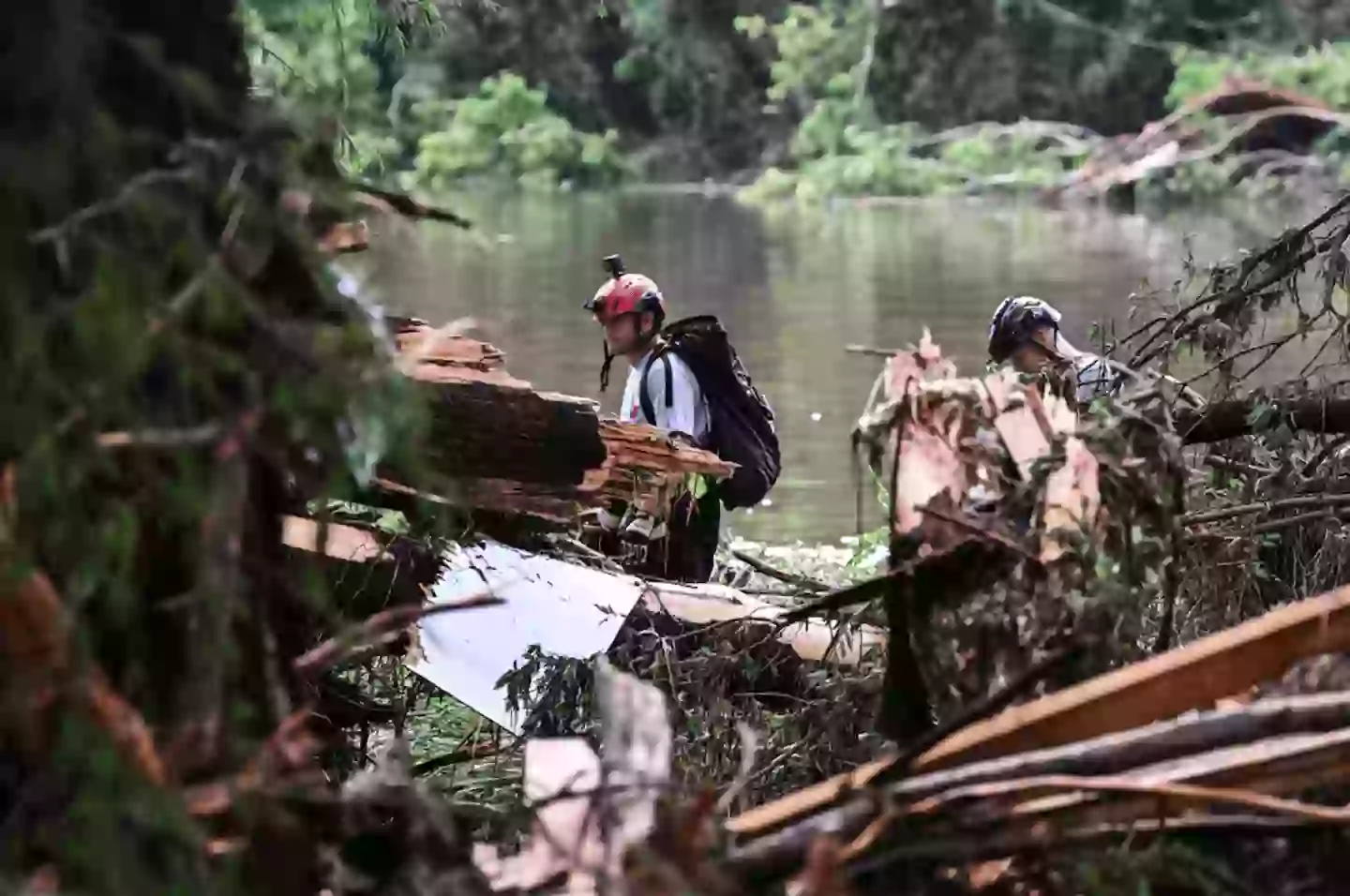 Stella Thompson recalled seeing the devastation when she was evacuated (RONALDO SCHEMIDT/AFP via Getty Images)