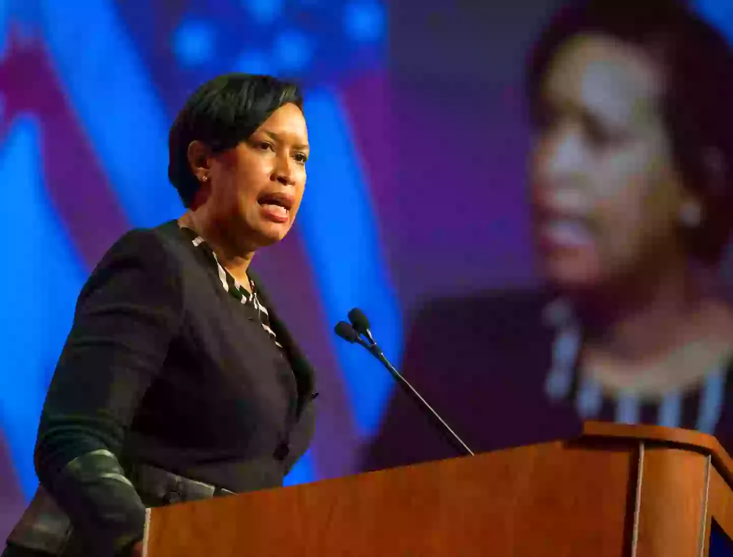 DC Mayor Muriel Bowser shared her concerns over a 'military parade' on Trump's birthday (Bill O'Leary - Pool/Getty Images)