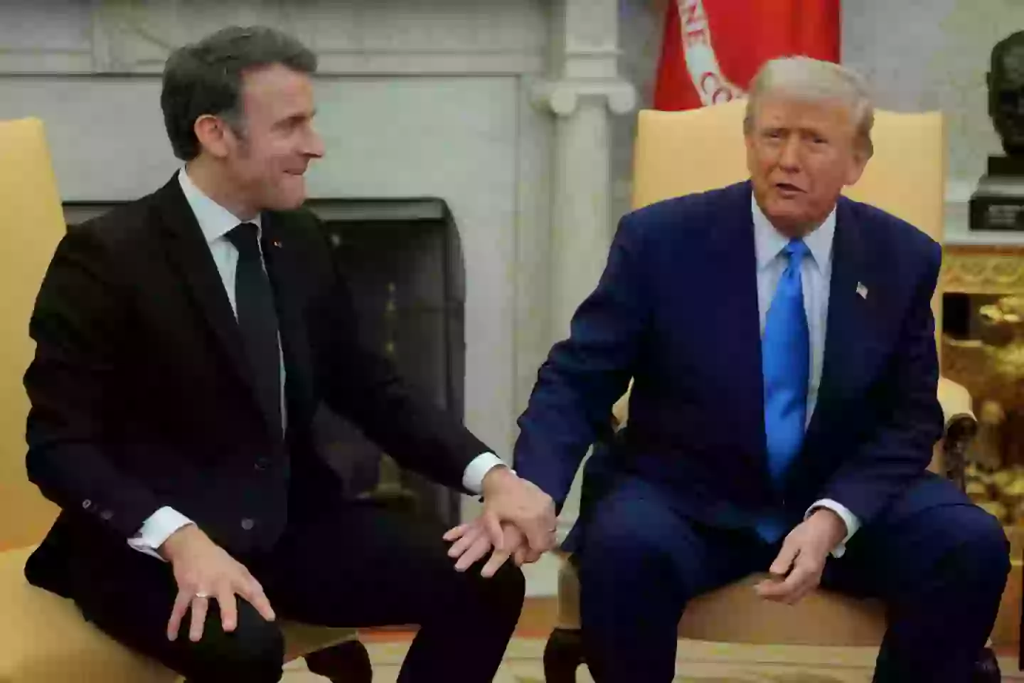 Trump met with Macron on Monday 24 February (Chip Somodevilla/Getty Images)