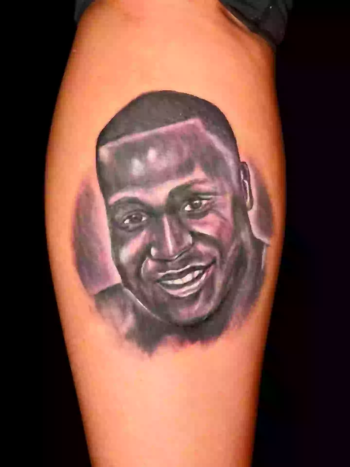 QQuiniece Washburn got a black and white portrait of her deceased brother Terrell Brown (Kennedy News and Media)