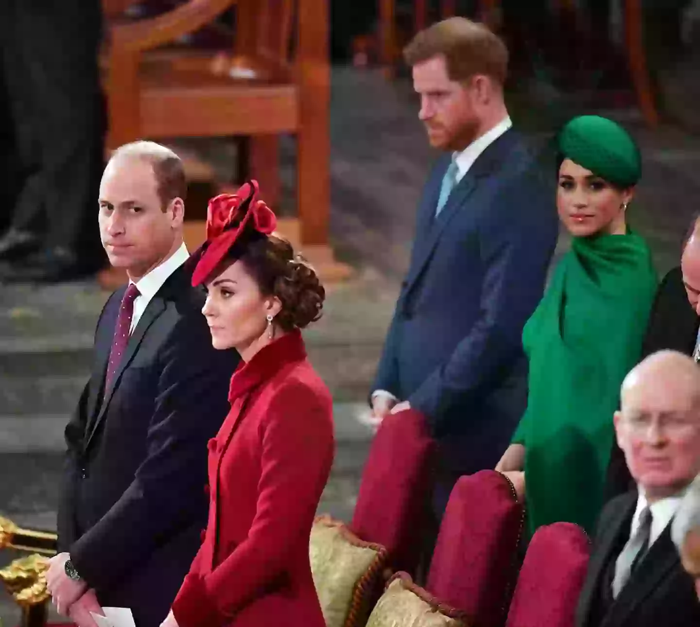 The last working royals appearance from Harry and Meghan saw them seated behind William and Kate (Phil Harris - WPA Pool/Getty Images)