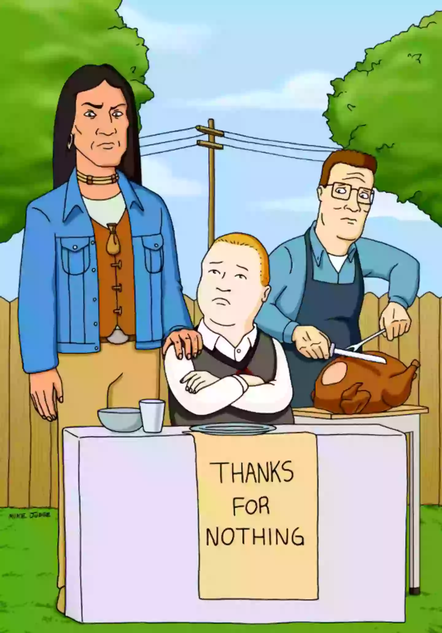 Jonathan Joss played John Redcorn (left) on King of the Hill (20th Century Fox)