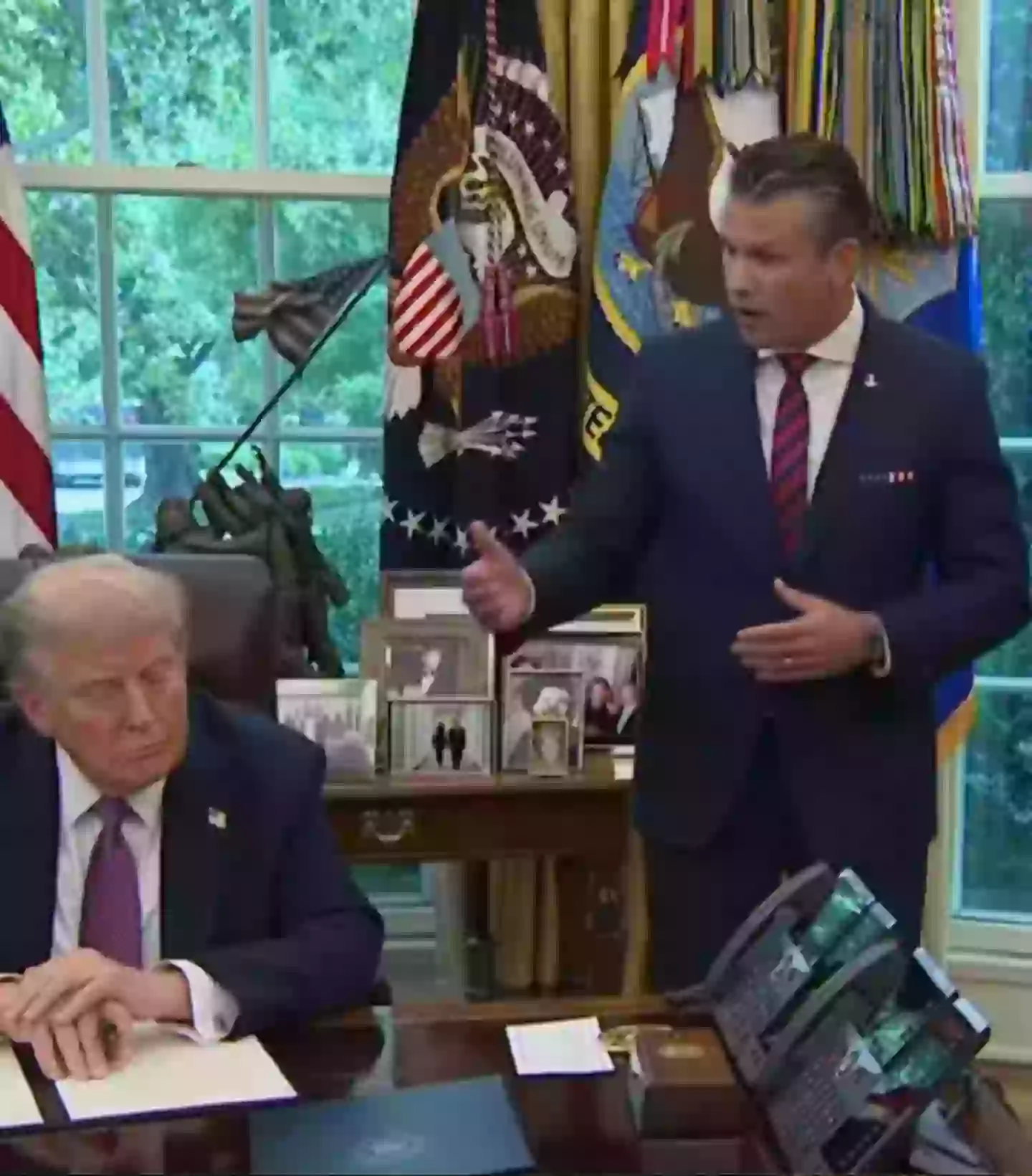 Donald Trump and Pete Hegseth announced the Pentagons new name (X/@EdKrassen)