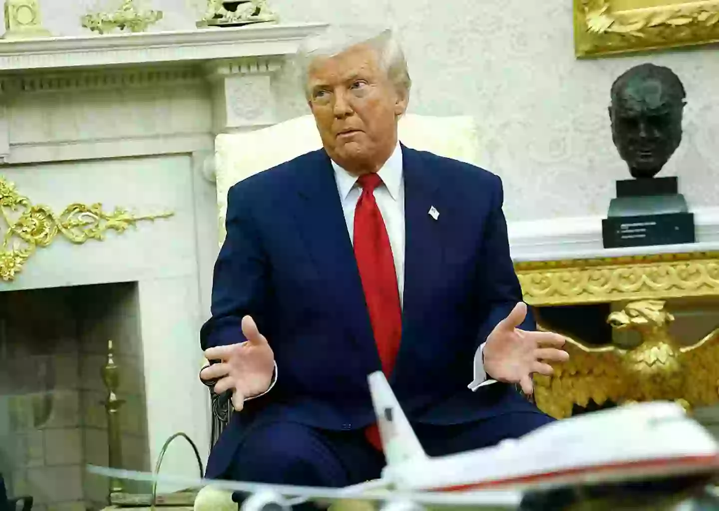 Trump's tariffs have sparked intense criticism across the world (Kevin Dietsch/Getty Images)