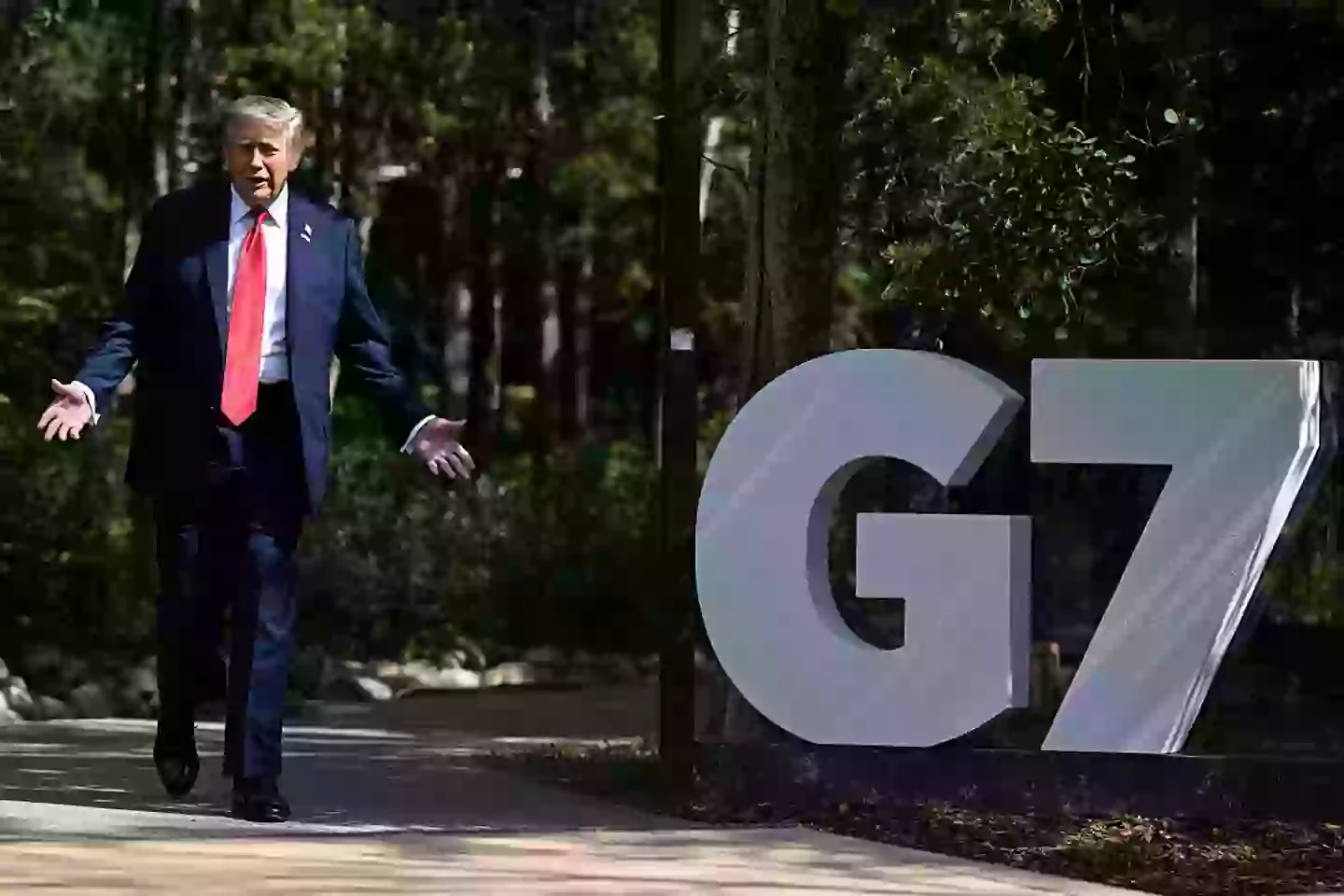 Trump left the G7 summit in Canada early to attend to matters relating to the Israel-Iran conflict (BRENDAN SMIALOWSKI/AFP via Getty Images)