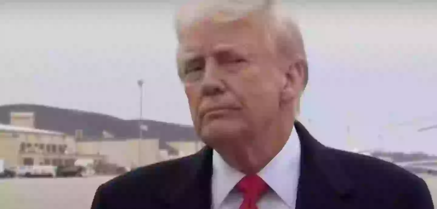 He then shot the reporter some daggers (YouTube/news.com.au)